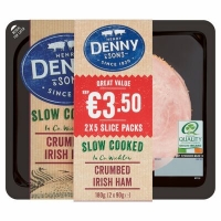 Centra  Denny Deli Style Crumbed Ham Twin Pack 180g