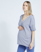 Dunnes Stores  Maternity Stripe Pyjama Top