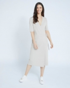 Dunnes Stores  Paul Costelloe Living Studio Natural Knit Wrap Dress