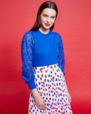Dunnes Stores  Savida Tulle Detail Sleeve Jumper