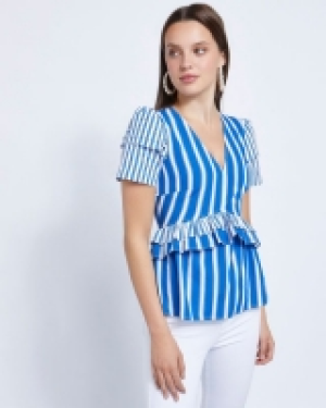 Dunnes Stores  Savida Stripe Ruffle Top