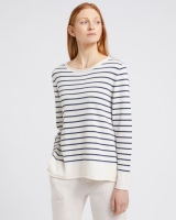 Dunnes Stores  Carolyn Donnelly The Edit Dark Denim Stripe Cotton Sweater