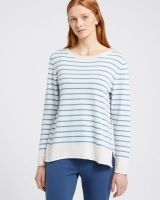 Dunnes Stores  Carolyn Donnelly The Edit Blue Stripe Cotton Sweater