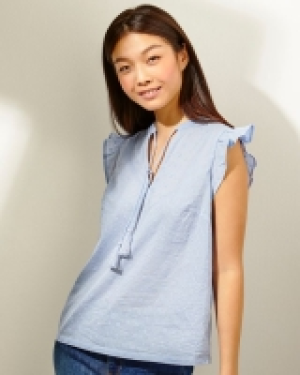 Embroidery Lace Detail Sleeveless Top