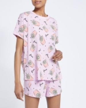 Dunnes Stores  Cotton All-Over Print Short Set