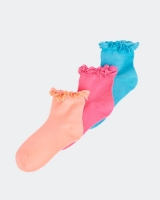 Dunnes Stores  Baby Cotton Lace Socks - Pack Of 3