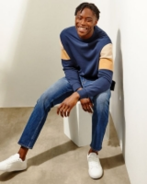 Colour Block Crew Neck Sweatshirt