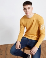Dunnes Stores  Paul Galvin Yellow Long Sleeve Printed Tee Shirt