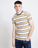 Dunnes Stores  Paul Galvin Mustard Retro Stripe Tee Shirt