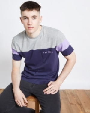 Paul Galvin Navy Cut And Sew Tee Shirt