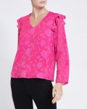 Dunnes Stores  Floral Jacquard Blouse