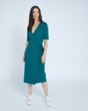 Paul Costelloe Living Studio Green Knit Wrap Dress