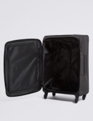 Two Tone 4 Wheel Soft Medium Suitcase