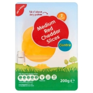 CENTRA RED CHEDDAR SLICES 200G 2.00 €
