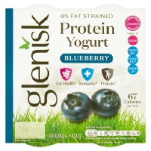 Glenisk 0% Fat Blueberry Protein Yogurt 4 Pack 1.38 €