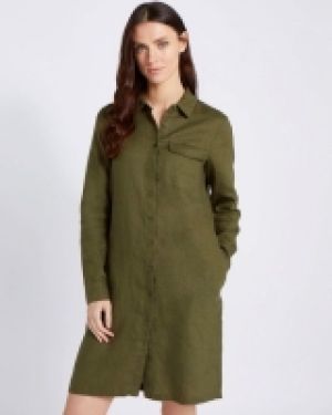 Dunnes Stores  Paul Costelloe Living Studio 100% Linen Green Collar Linen D