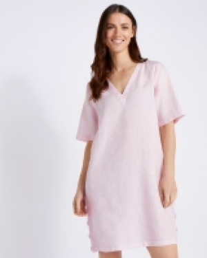 Dunnes Stores  Paul Costelloe Living Studio 100% Linen Blush Button Tunic