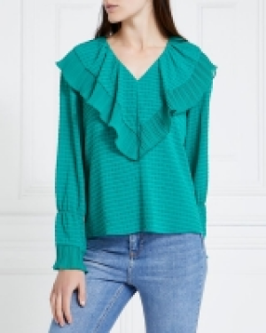 Dunnes Stores  Gallery Andorra Burnout Ruffle Blouse