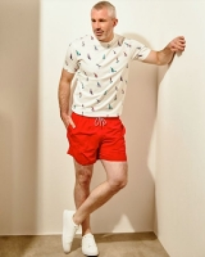 Dunnes Stores  Regular Fit All Over Print T-Shirt
