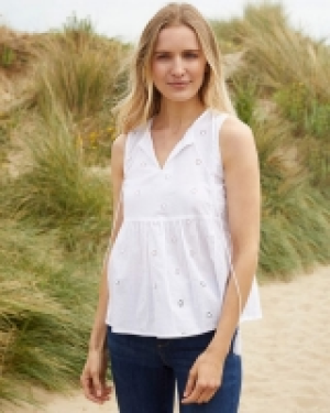 Embroidery Lace Detail Top