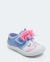 Dunnes Stores  Baby Girls Unicorn Canvas Shoe (Size 4 Infant - 9)