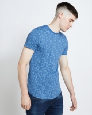 Dunnes Stores  Paul Galvin Print Dip Hem Tee Shirt