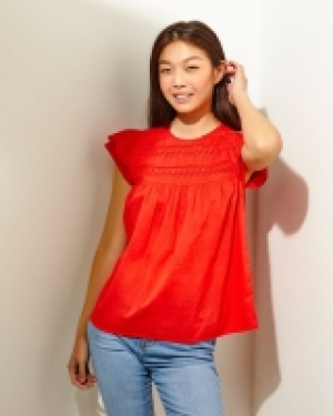 Broderie Frill Top