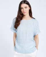 Dunnes Stores  Paul Costelloe Living Studio Blue Check Top