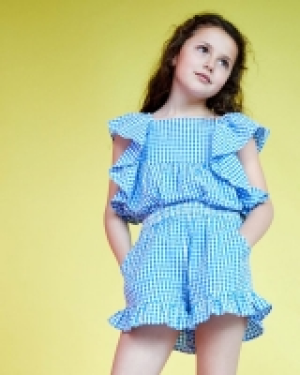 Dunnes Stores  Leigh Tucker Willow Doris Gingham Short (2-13 years)