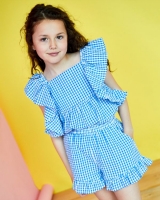 Dunnes Stores  Leigh Tucker Willow Doris Gingham Top (2-12 years)
