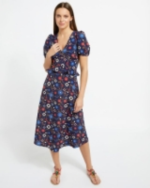 Dunnes Stores  Savida Print Midi Dress With Buttons