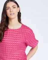 Dunnes Stores  Paul Costelloe Living Studio Pink Check Top
