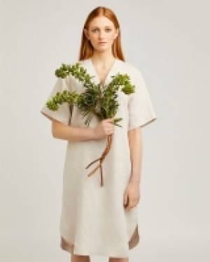 Carolyn Donnelly The Edit V-Neck Linen Dress