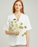 Dunnes Stores  Carolyn Donnelly The Edit V-Neck Linen Top