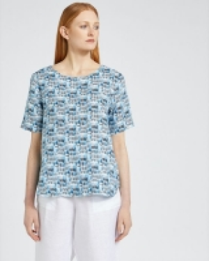 Carolyn Donnelly The Edit Print Linen Top