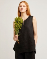 Dunnes Stores  Carolyn Donnelly The Edit Sleeveless Linen Slit Neck Top