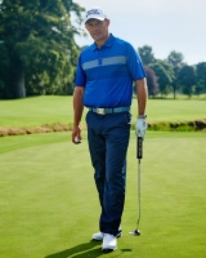 Pádraig Harrington Navy Ombre Polo Shirt (UPF 50)