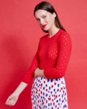 Dunnes Stores  Savida Pointelle Circle Knit Jumper