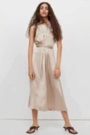 HM  Draped satin dress