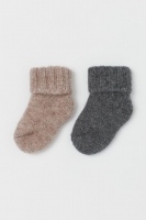 HM  2-pack thick wool-blend socks