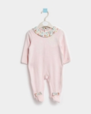 Dunnes Stores  Leigh Tucker Willow Beth Velour Sleepsuit (Newborn-23 months