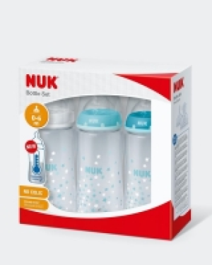 NUK First Choice Temperature Control Triple Bottle Set Boy