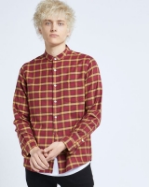 Paul Galvin Red Grandad Check Shirt