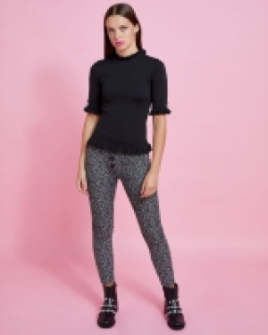 Savida Pattern Button Leggings