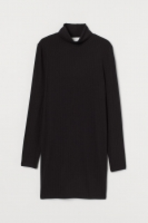 HM  Ribbed polo-neck dress