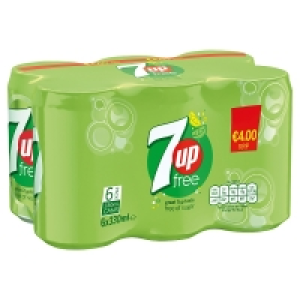 7UP Free Cans 6 Pack 3.99 €