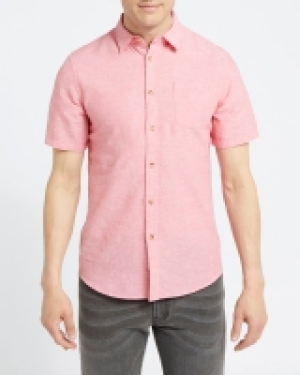 Regular Fit Linen Blend Solid Short-Sleeved Shirt 5.00 €