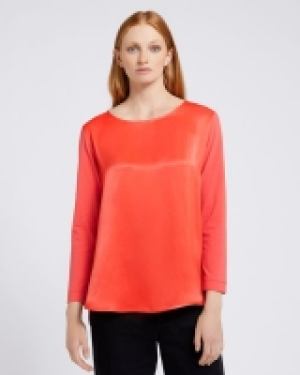 Carolyn Donnelly The Edit Curved Hem Satin Top