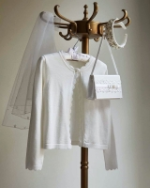 Paul Costelloe Living Ivory Knit Bolero