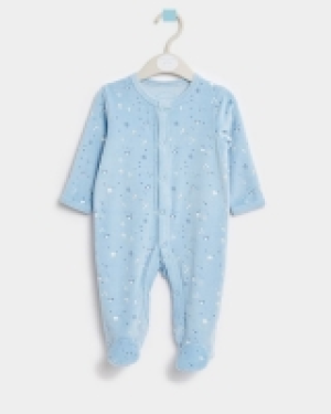 Dunnes Stores  Leigh Tucker Willow Jessie Velour Sleepsuit (Newborn - 23 mo